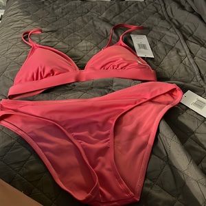 NWT tags coral med Hurley bikini